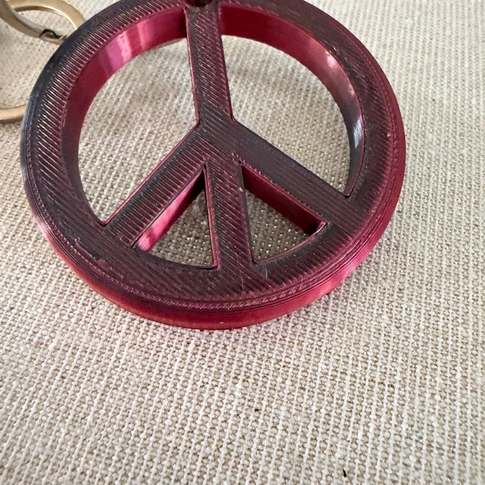 Camper and peace sign Keychain.